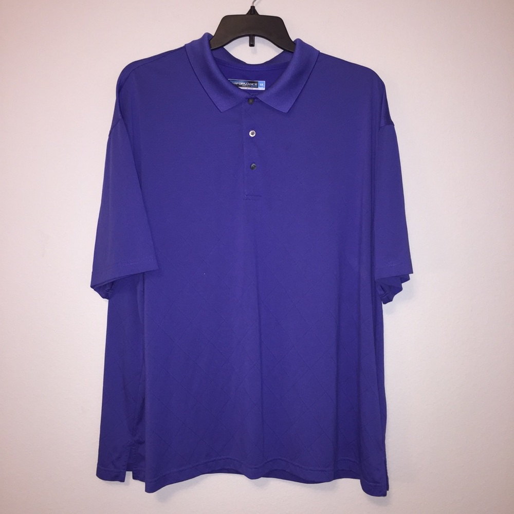 Roundtree & Yorke performance polo purple 3X